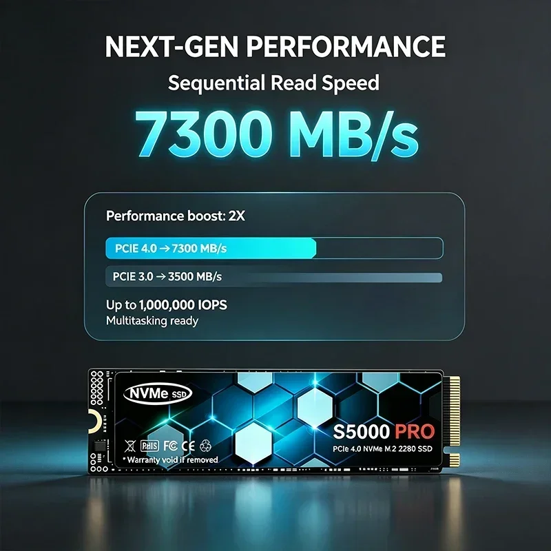 Disque dur SSD M.2 S5000 PRO,  - M.2 Nvme 4Tb Pcie 4.0 Ssd avis et prix