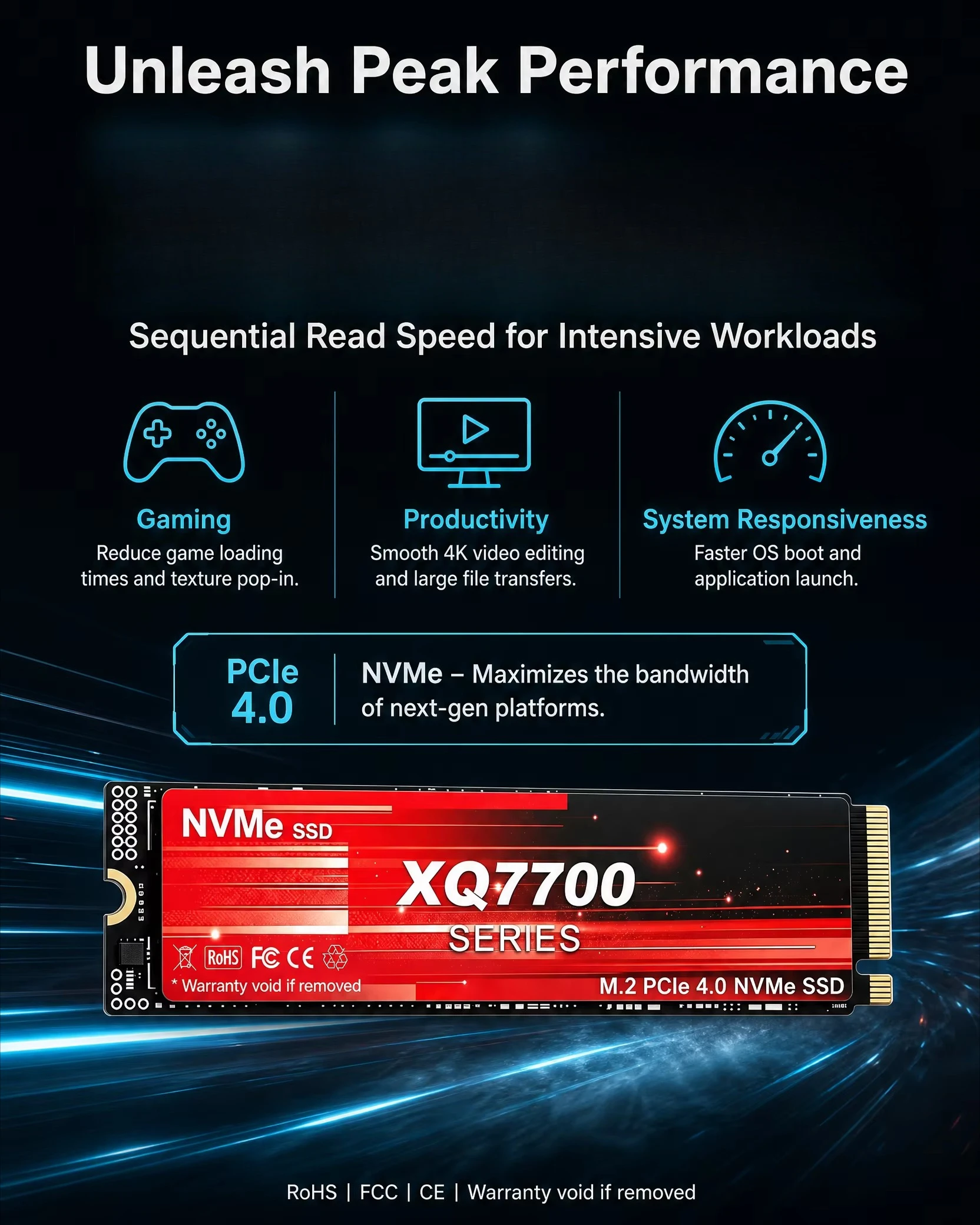 XQ7700 2TB 4TB SSD M.2 NVMe Di - M.2 Nvme 4Tb Pcie 4.0 Ssd avis et prix