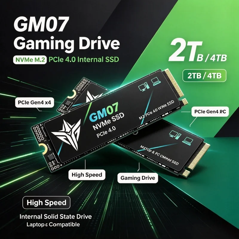 Nouveau disque dur SSD GM07 M2 - M.2 Nvme 4Tb Pcie 4.0 Ssd avis et prix