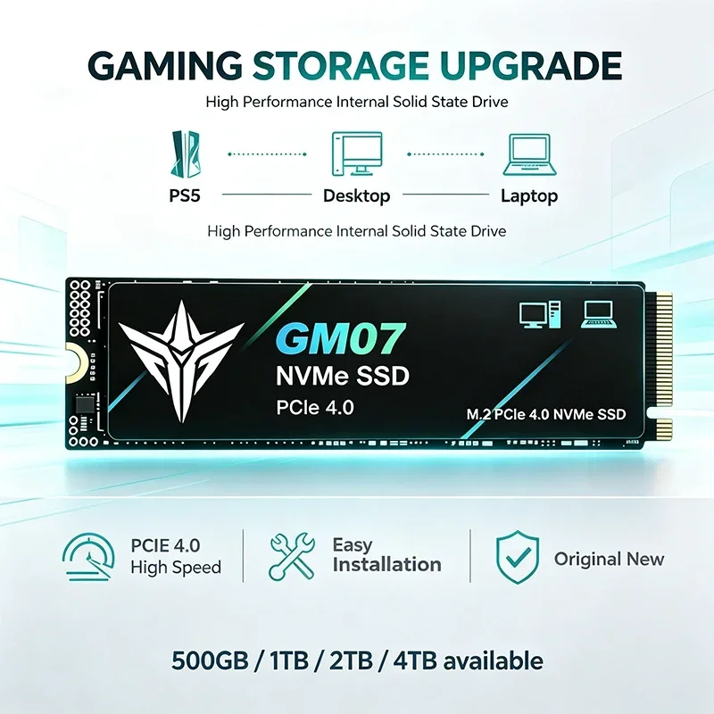 Nouveau disque dur SSD GM07 M2 - M.2 Nvme 4Tb Pcie 4.0 Ssd avis et prix